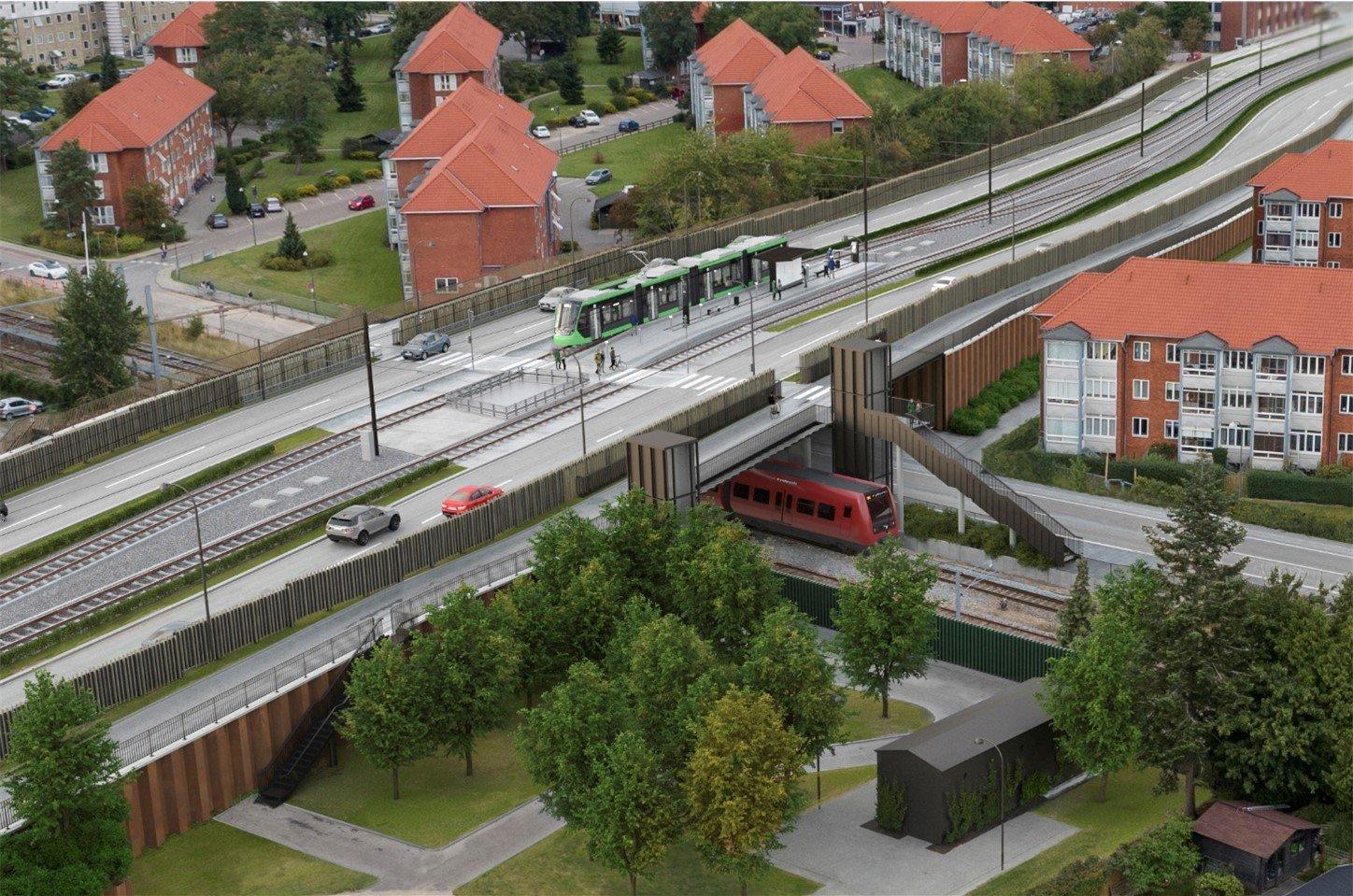 Copenhagen Light Rail at Herlev station.
